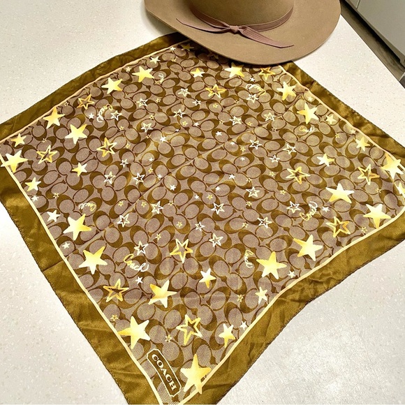 Trendy Silk COACH scarf/wrap w southwestern Equestrian vibe - Picture 3 of 7